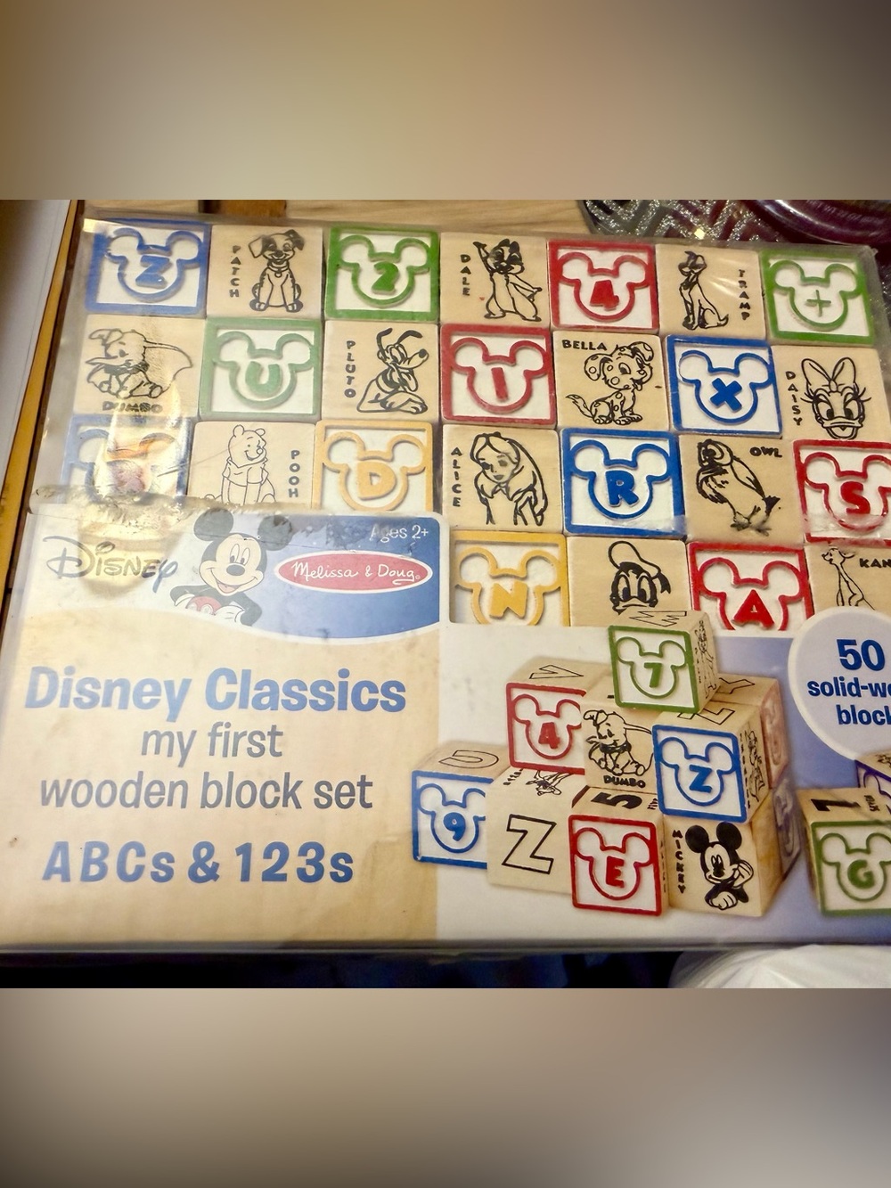 Melissa & Doug Disney Classics my first wooden block set! New!